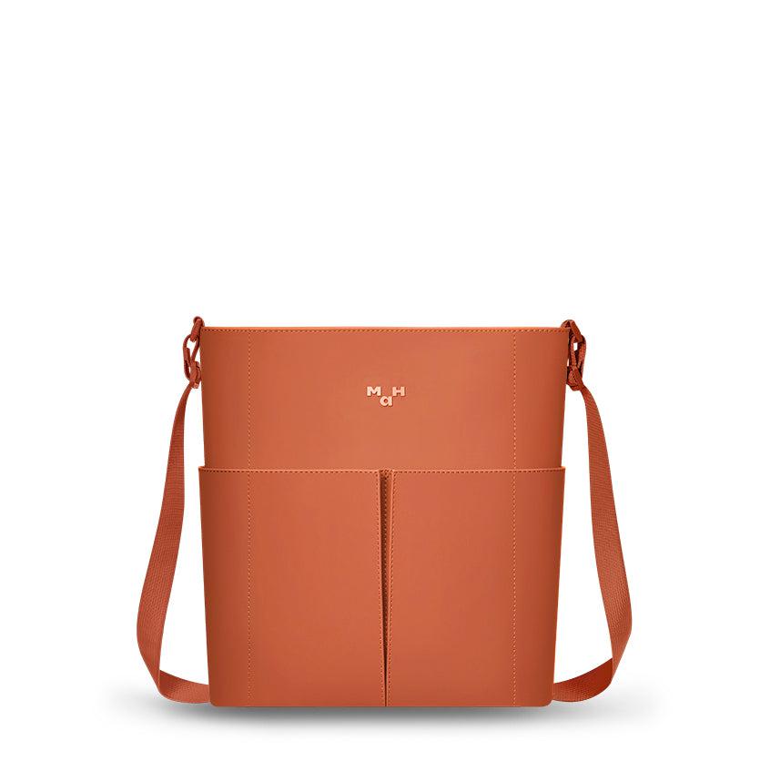 MaH Line Cross - Sac bandoulière Caramel | Cuir Vegan