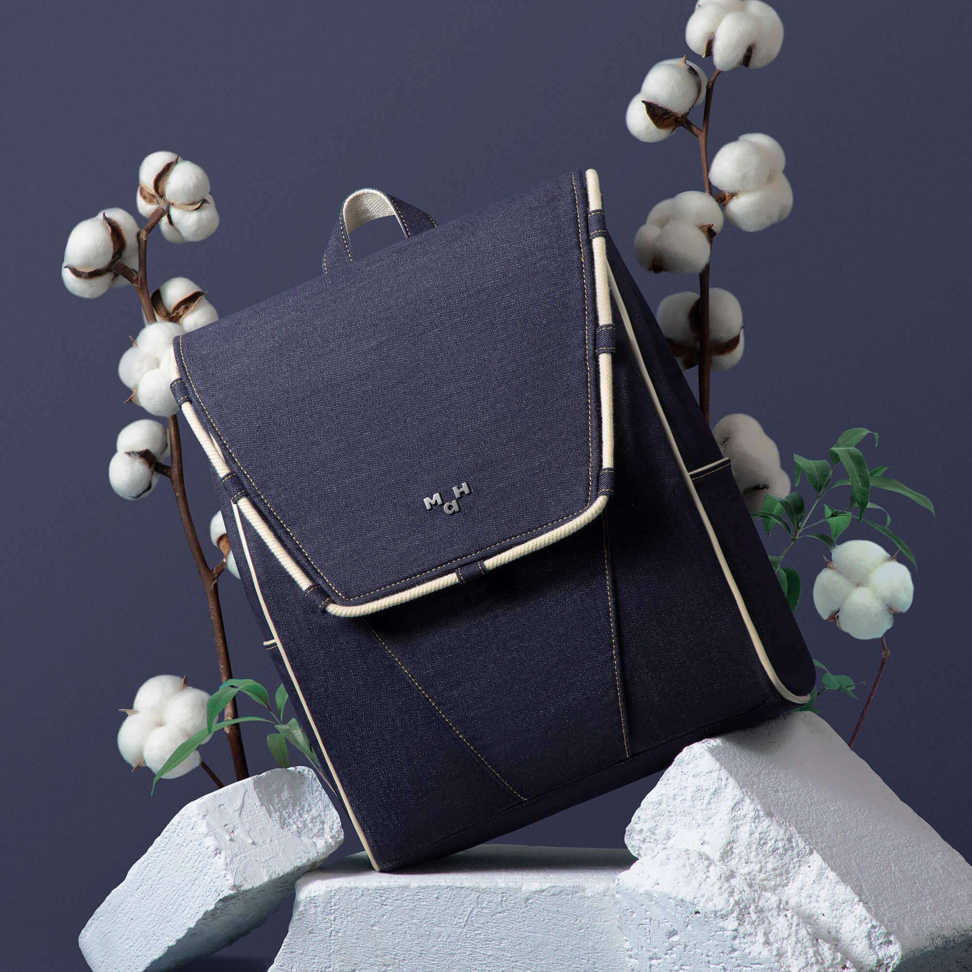 Denim Laptop Backpack - Denim Schoolbag