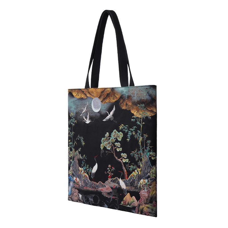 MaH Cabas - Eco Bag - Moonlit Cranes