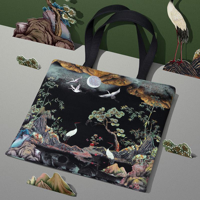 MaH Cabas - Eco Bag - Moonlit Cranes