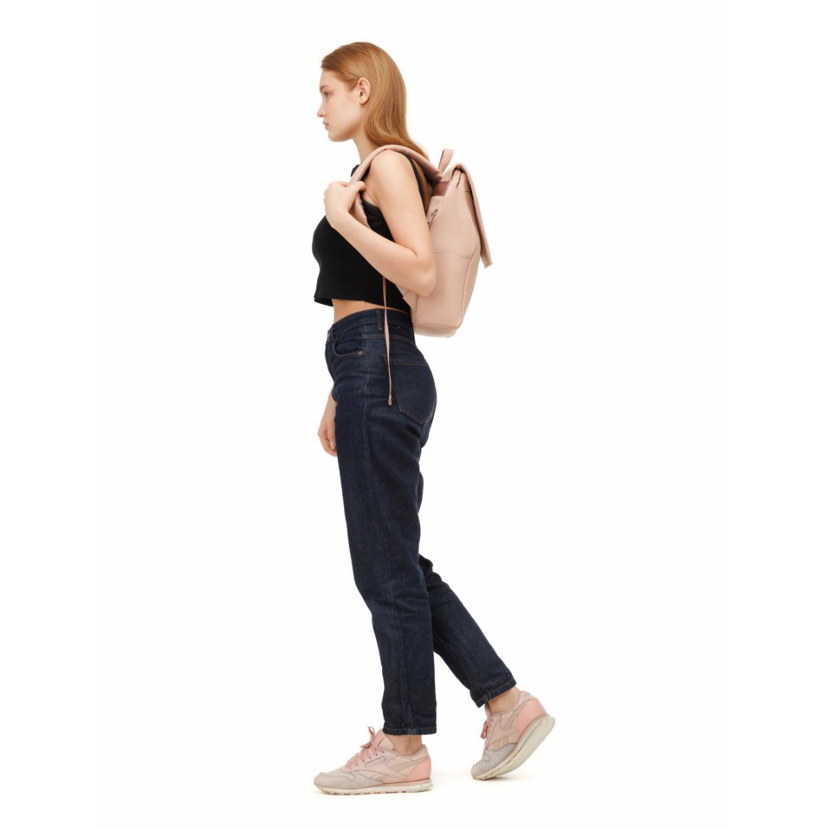 MaH Young - Sac à Dos Rose Cendre | Cuir Vegan | Medium