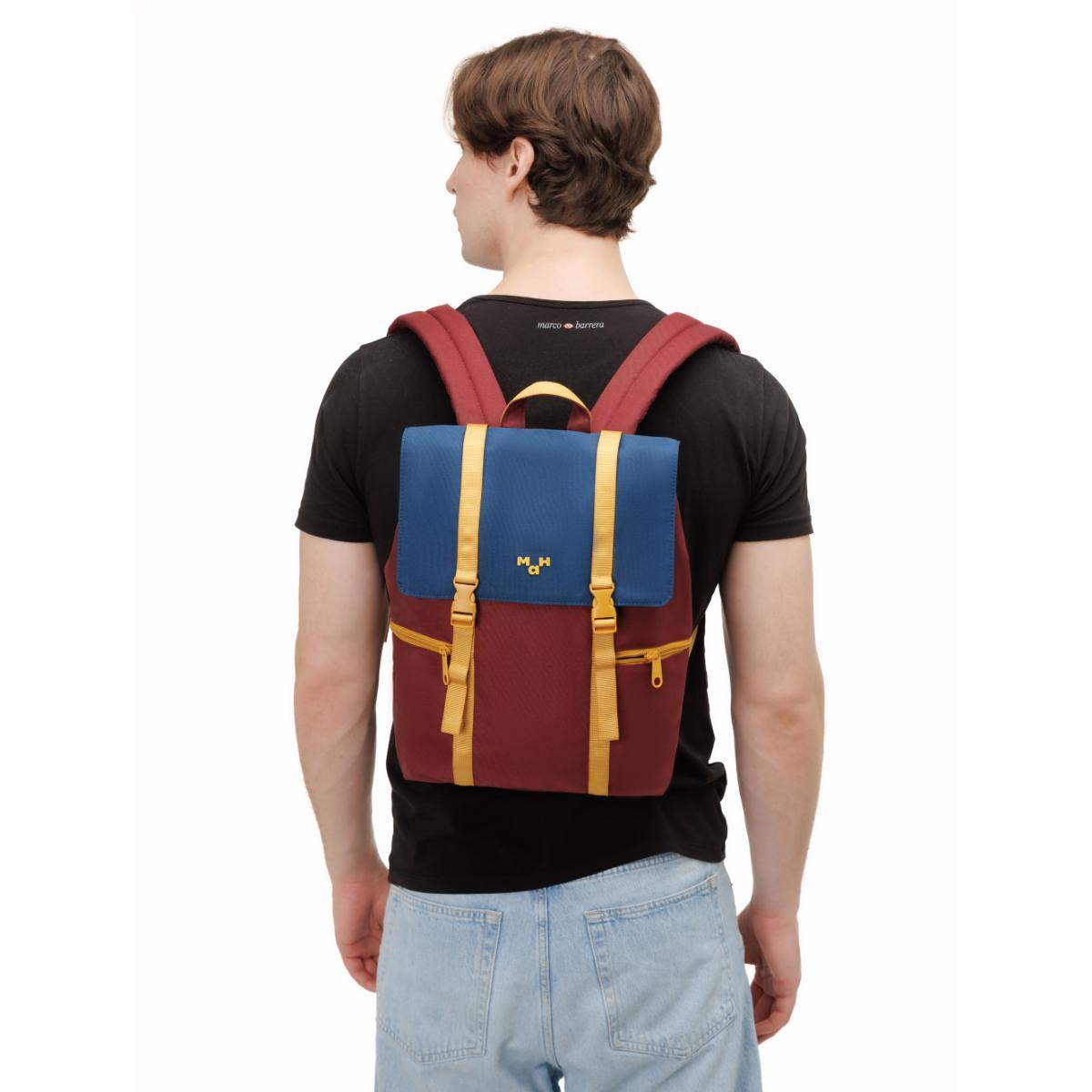 MaH Siro - Sac à Dos Bleu Nuit - Bordeaux | Medium