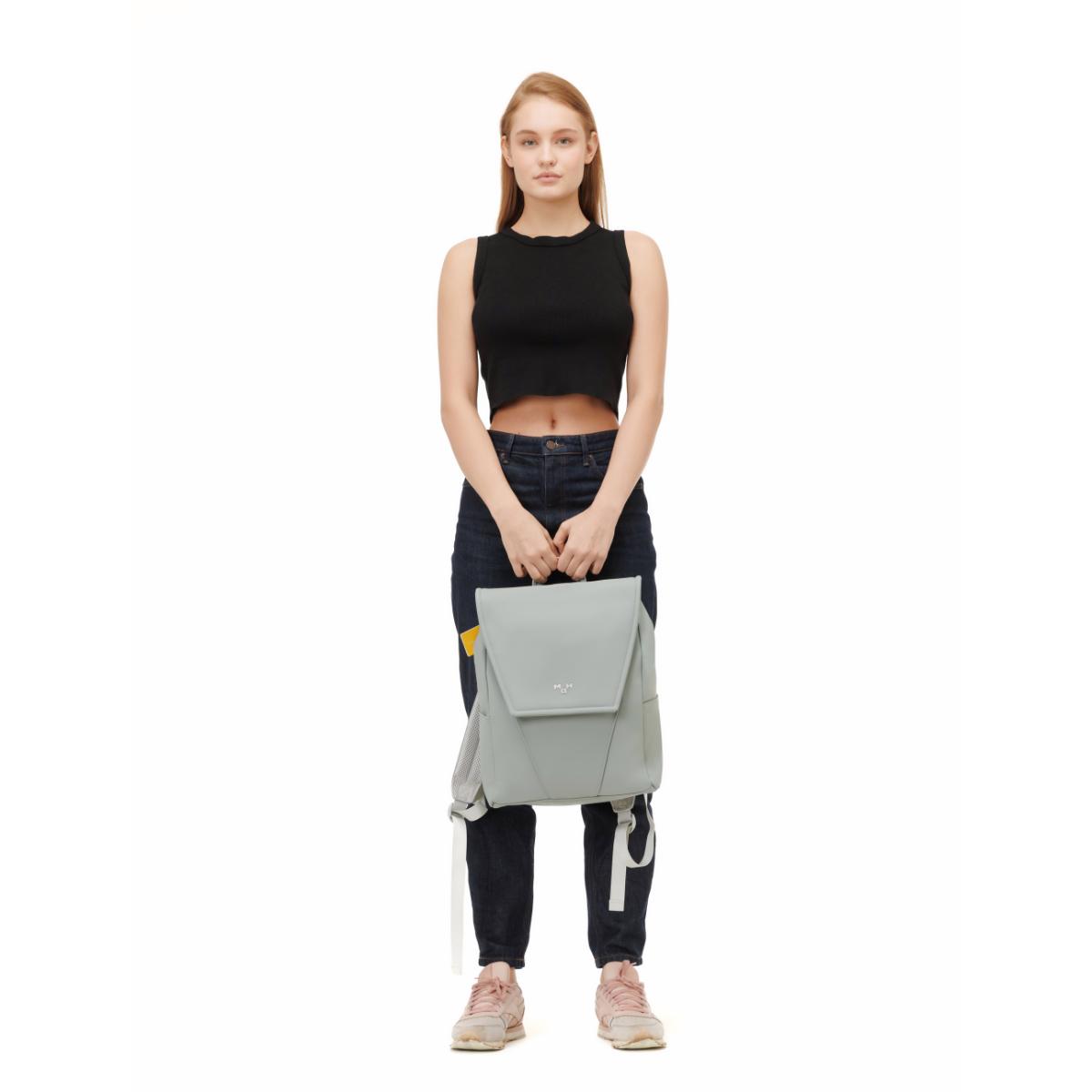 MaH Young - Sac à Dos Gris clair | Cuir Vegan | Medium