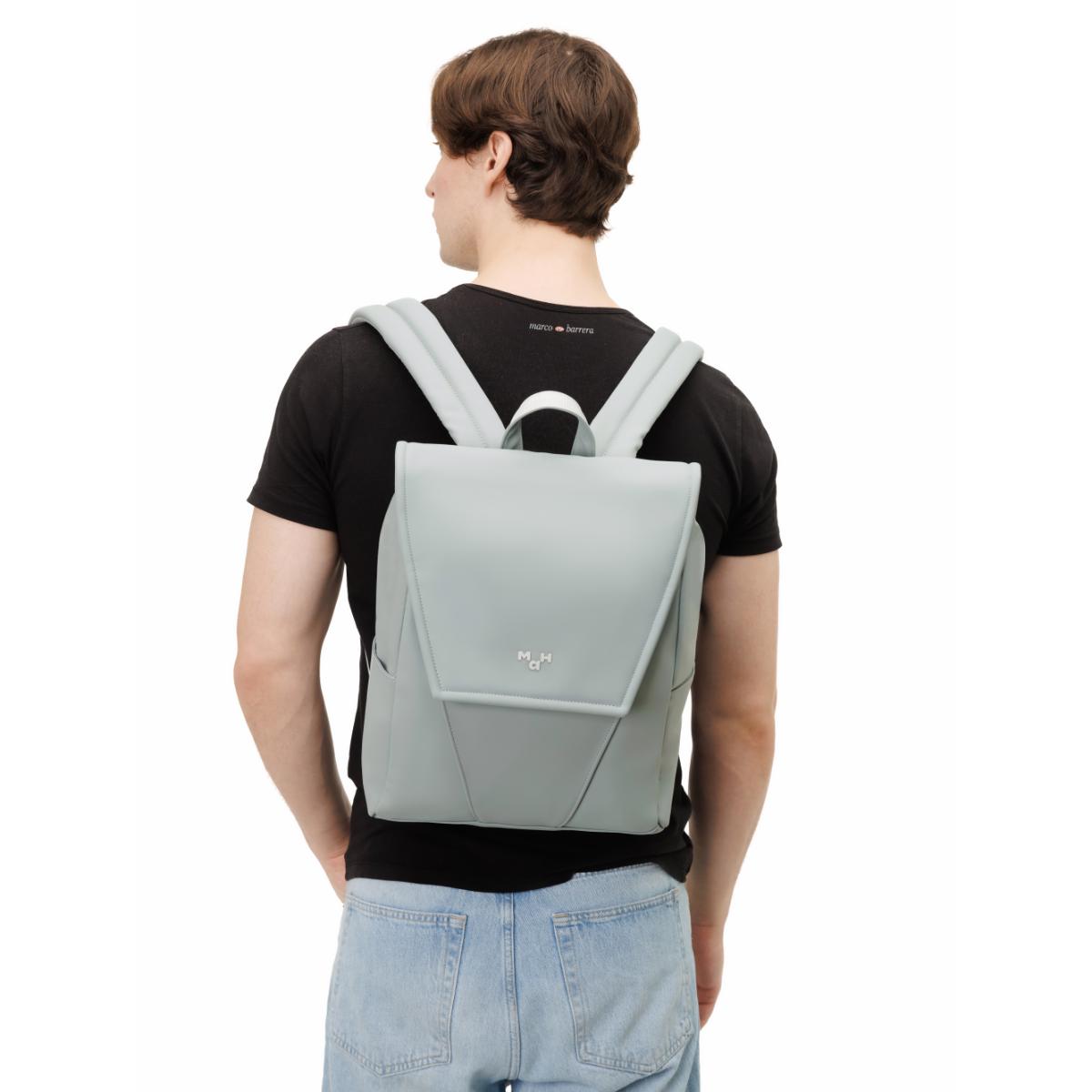 MaH Young - Sac à Dos Gris clair | Cuir Vegan | Medium
