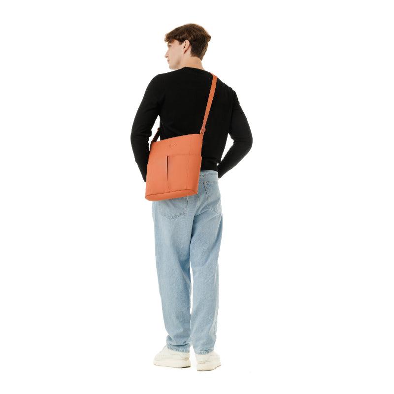 MaH Line Cross - Sac bandoulière Caramel | Cuir Vegan