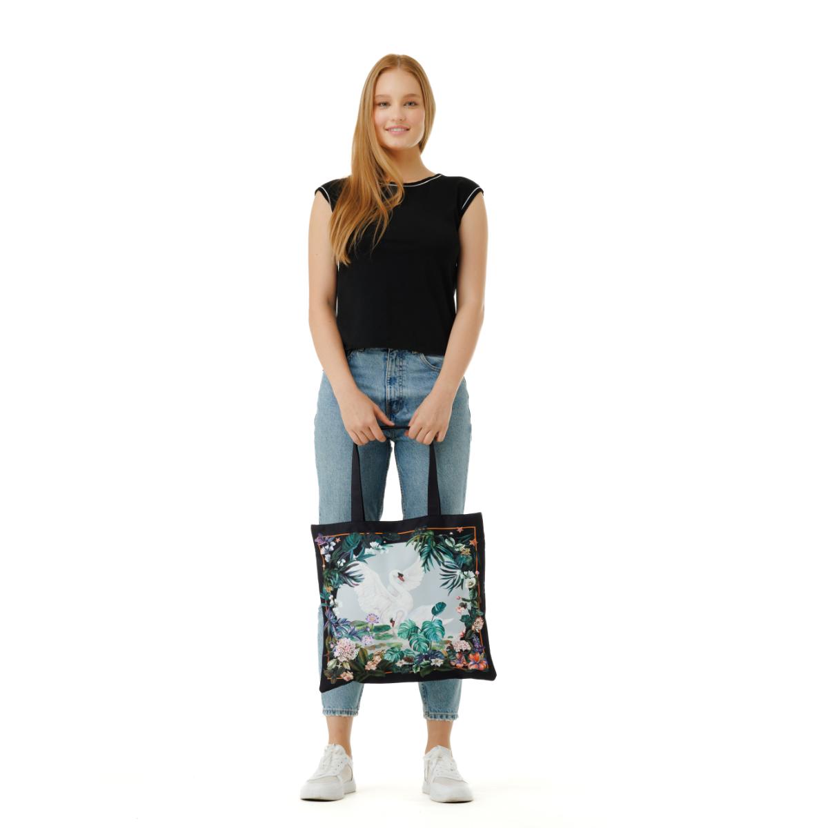 MaH Cabas - Eco Bag - Swan Serenity
