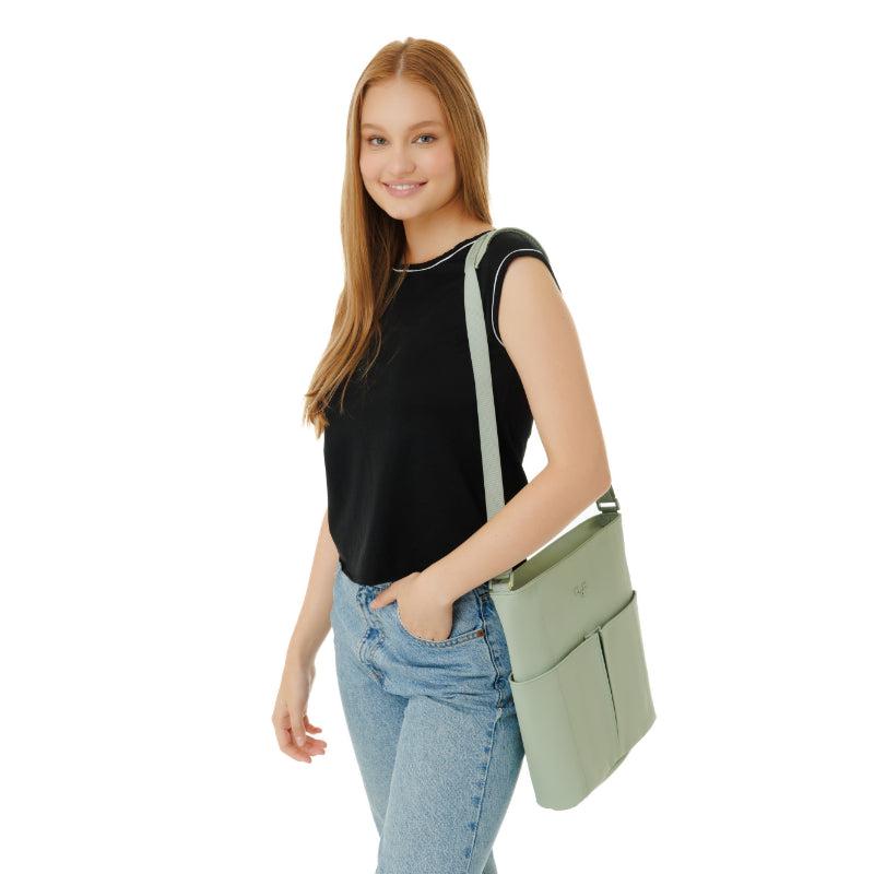 MaH Line Cross - Sac bandoulière Vert Cactus | Cuir Vegan