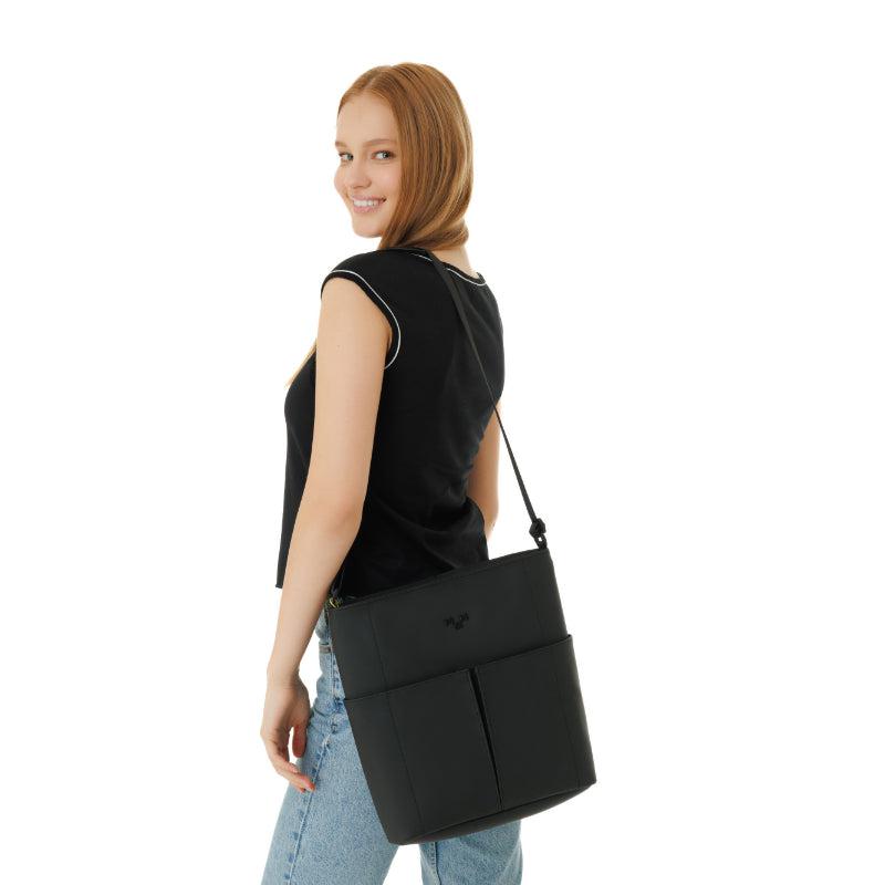 MaH Line Cross - Sac bandoulière Noir | Cuir Vegan