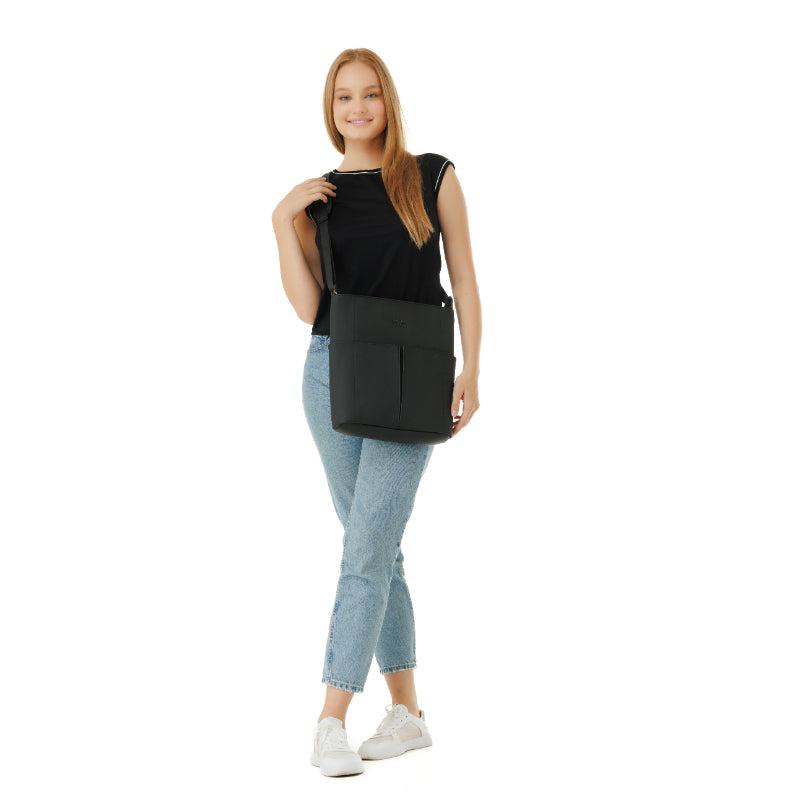 MaH Line Cross - Sac bandoulière Noir | Cuir Vegan