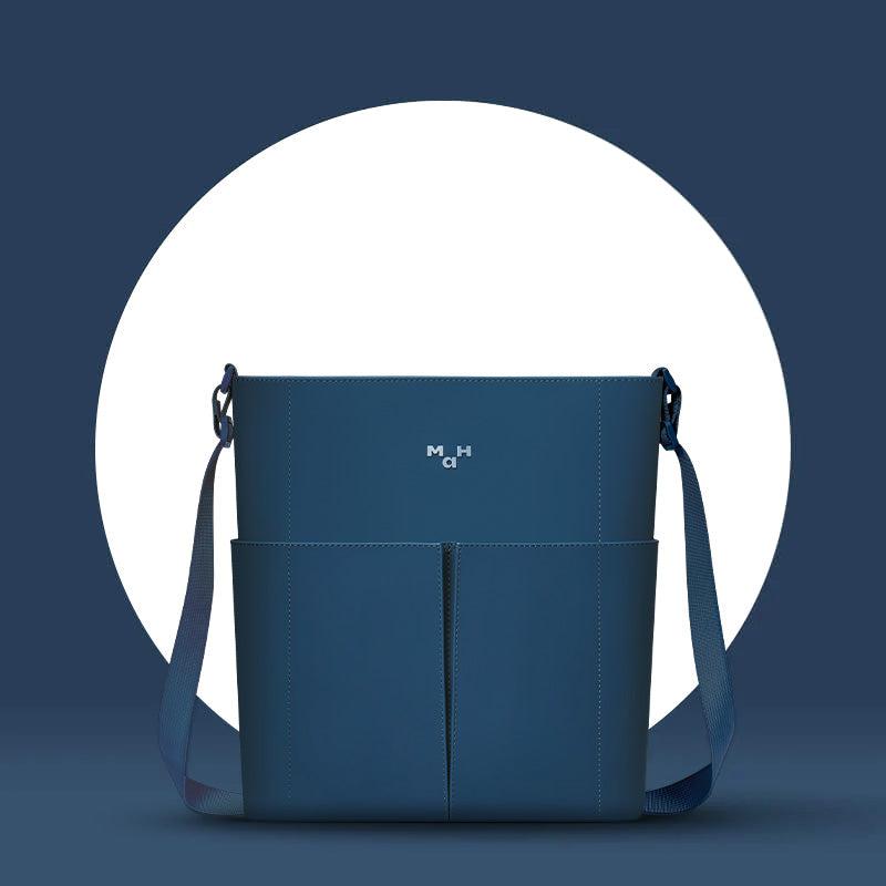 MaH Line Cross - Sac bandoulière Bleu Nuit | Cuir Vegan