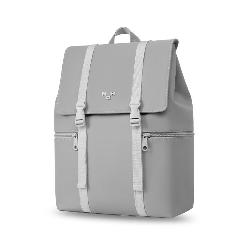 MaH Siro - Sac à Dos Gris Clair | Cuir Vegan | Medium