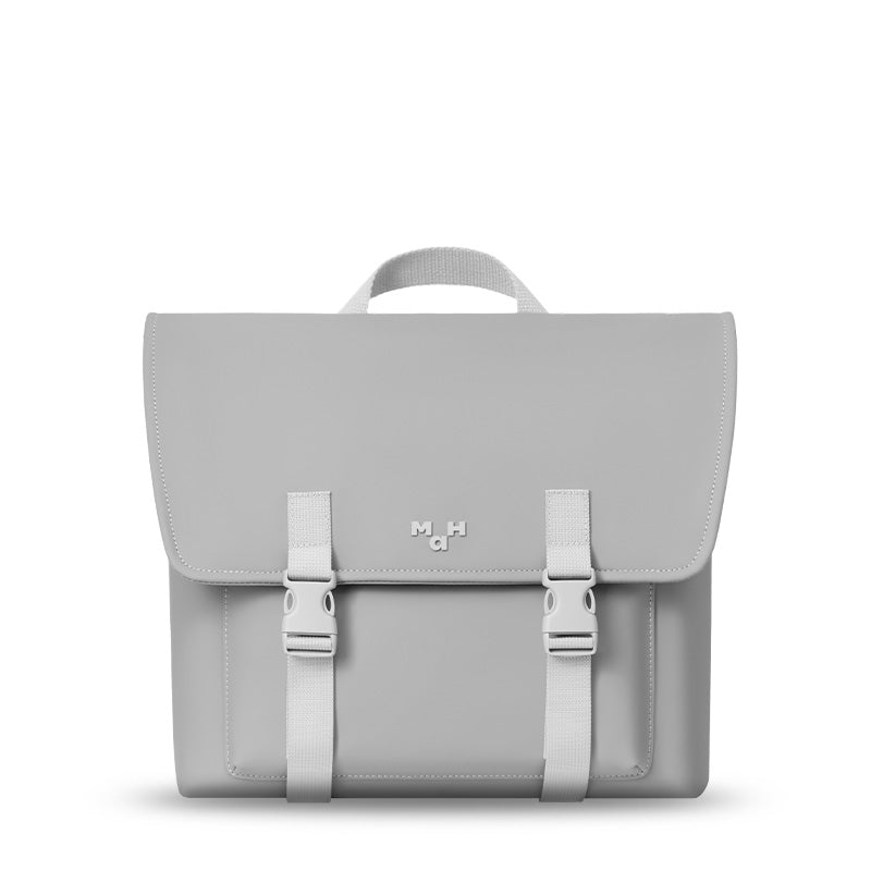 MaH Oli - Sac à Dos Gris Clair | Cuir Vegan | Maxi