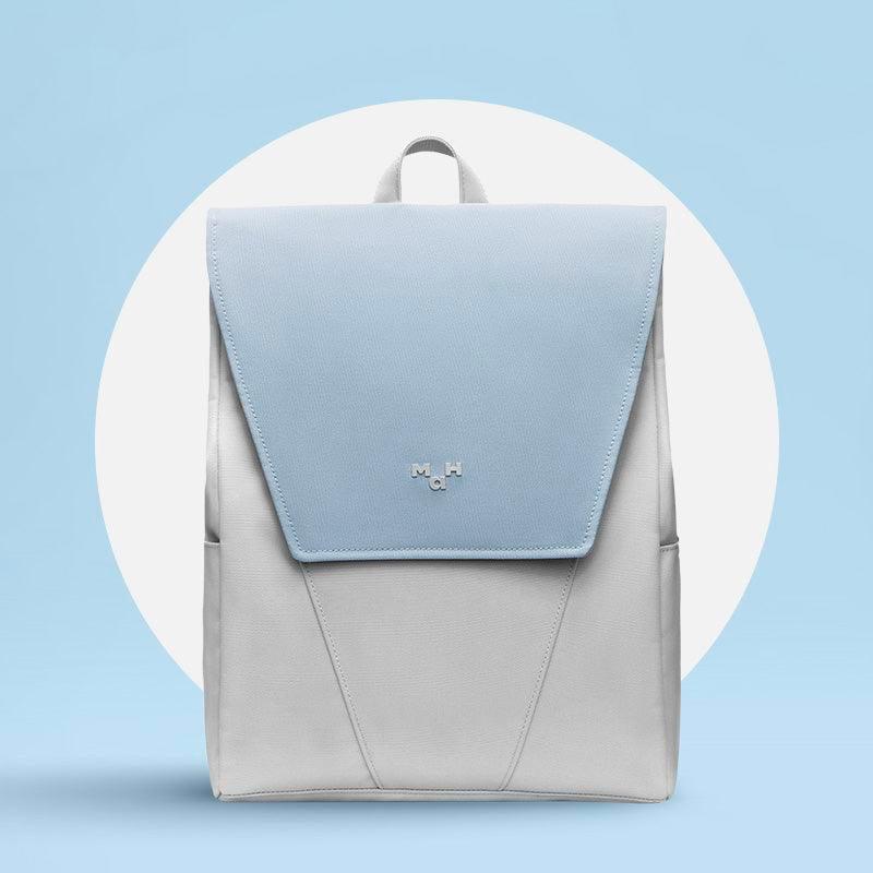 MaH Young Duo - Sac à Dos Bleu Céleste - Gris Clair | Medium