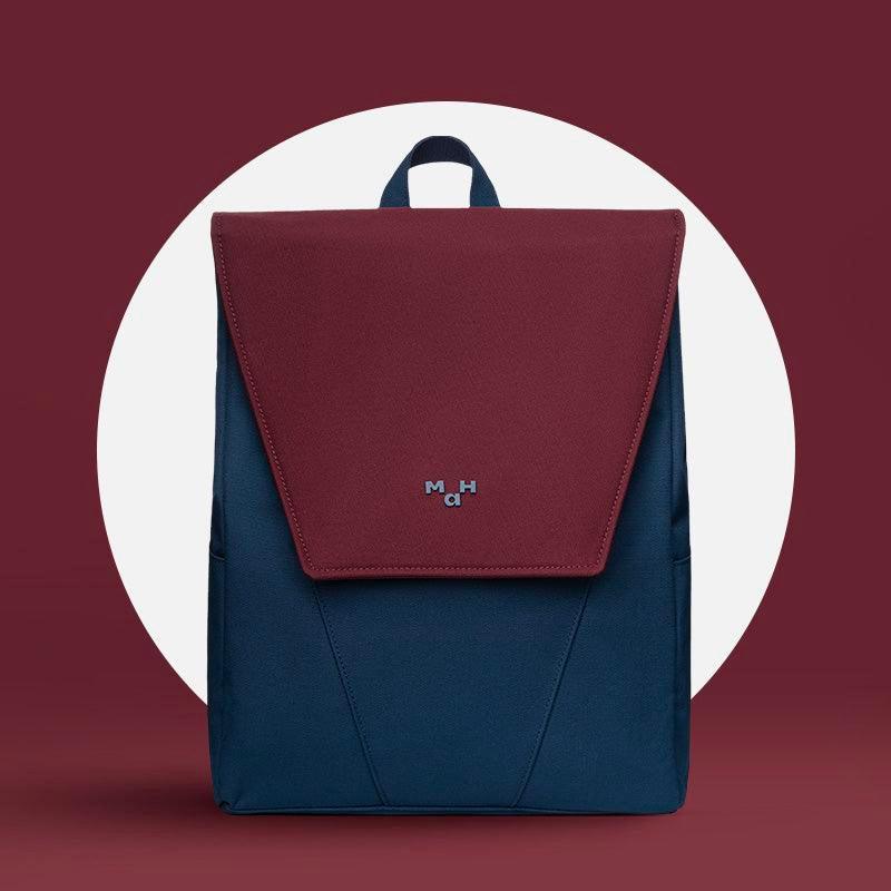 MaH Young Duo - Sac à Dos Bordeaux - Bleu Nuit | Medium