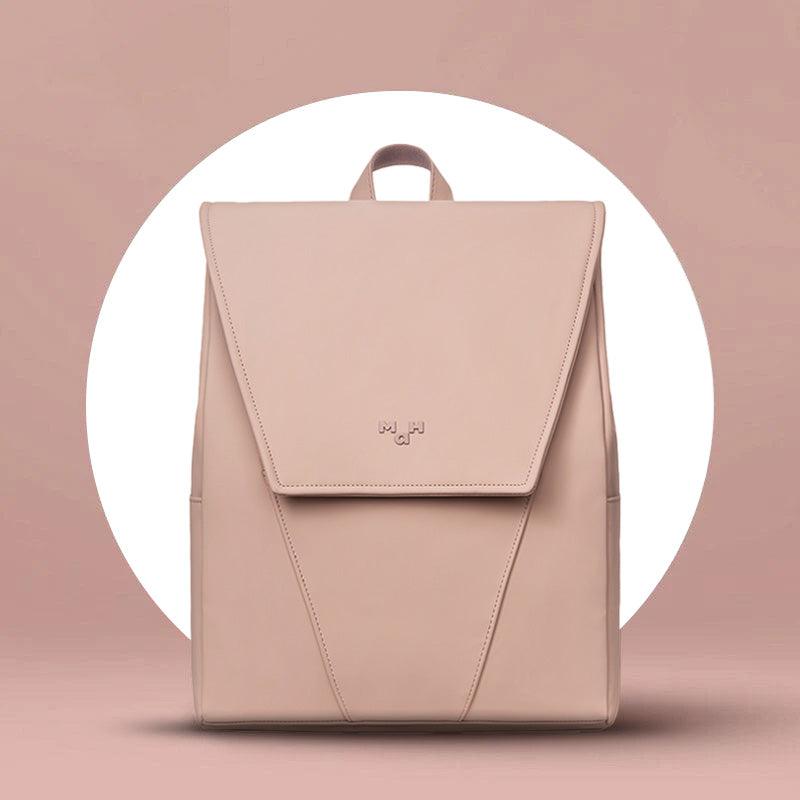 MaH Young - Sac à Dos Rose Cendre | Cuir Vegan | Medium
