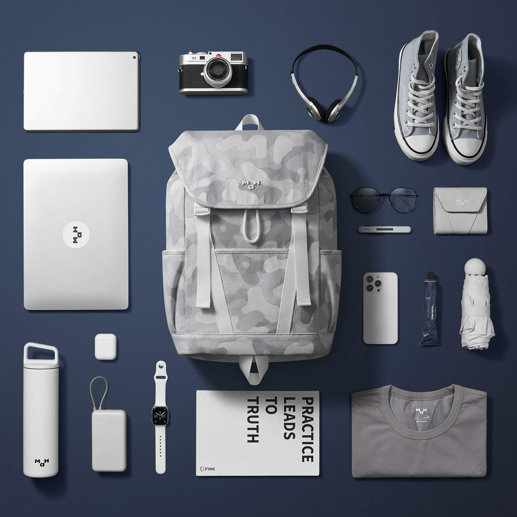 MaH Young Tour - Sac à Dos Gris Clair | Camouflage Denim