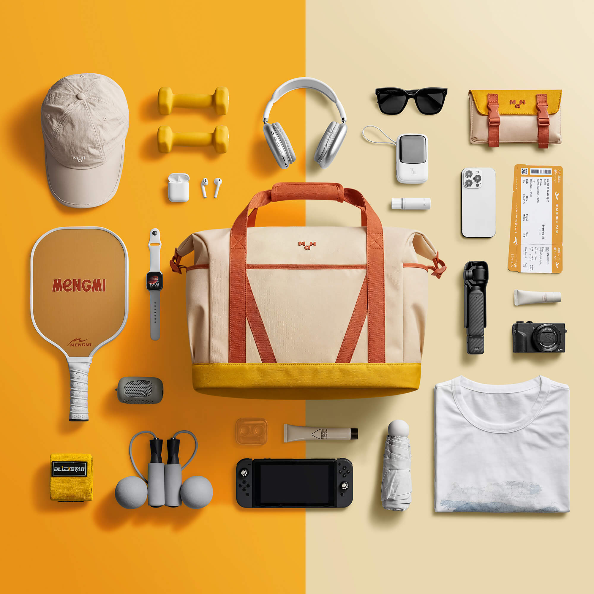 MaH Tour Weekender - Sac de Voyage Jaune Avoine | Classic Color