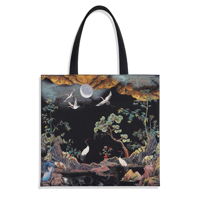 MaH Cabas - Eco Bag - Moonlit Cranes