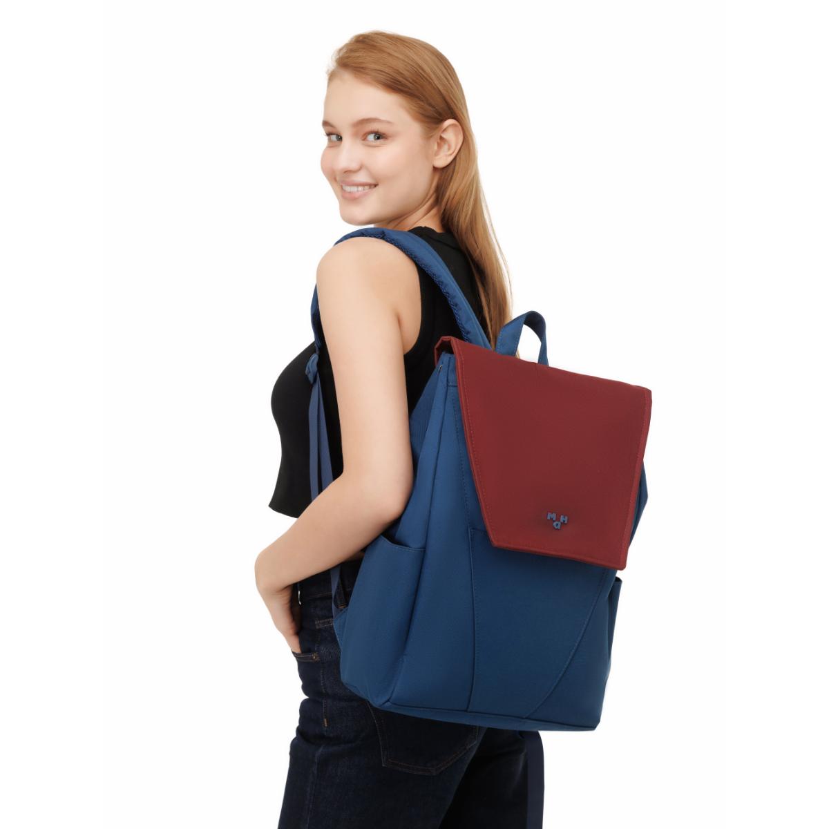 MaH Young Duo - Sac à Dos Bordeaux - Bleu Nuit | Medium