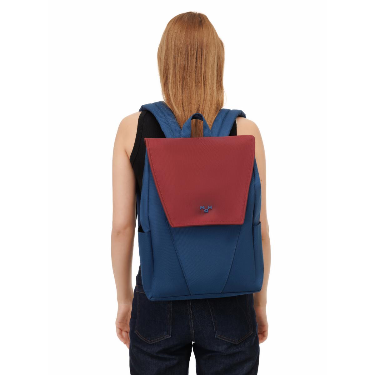 MaH Young Duo - Sac à Dos Bordeaux - Bleu Nuit | Medium