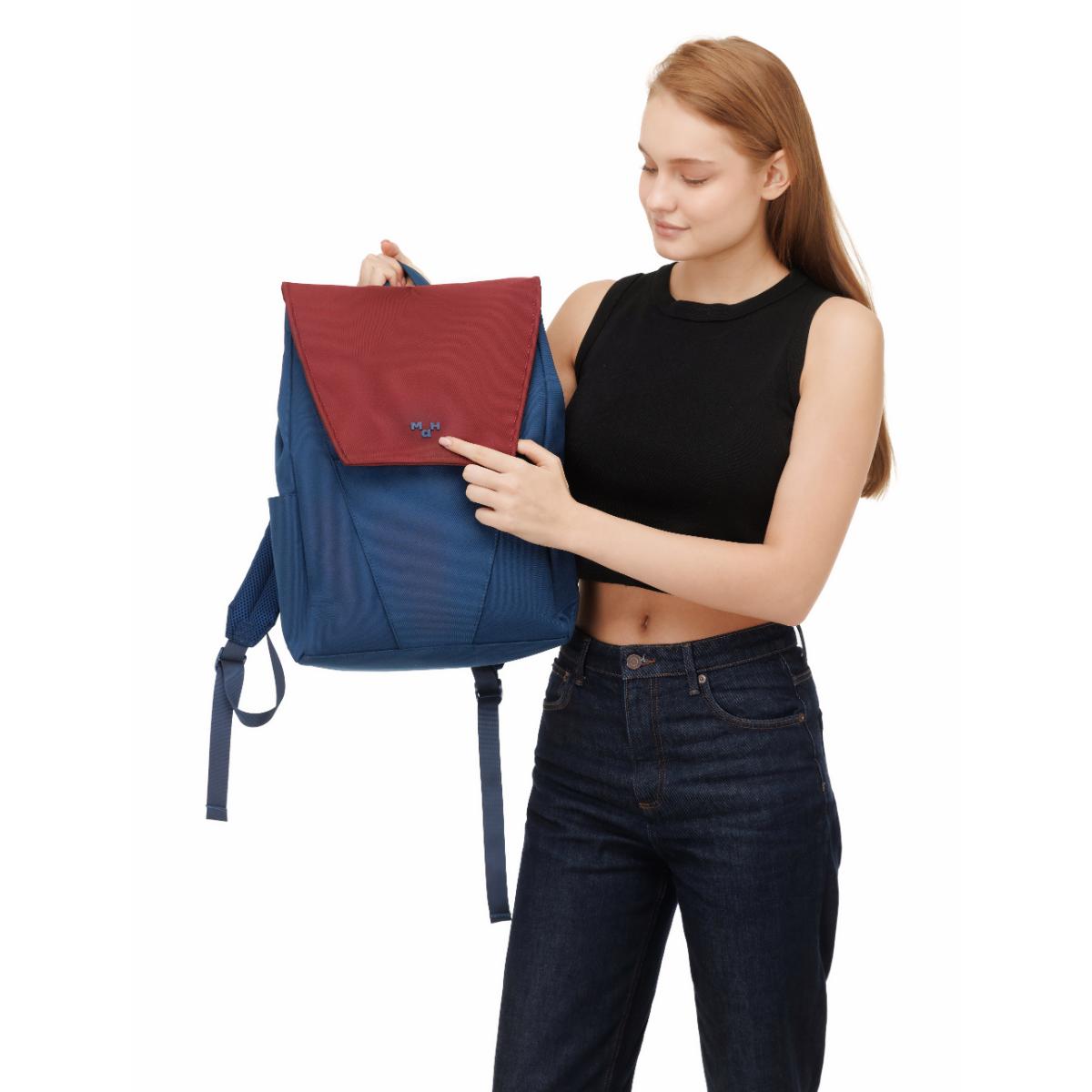 MaH Young Duo - Sac à Dos Bordeaux - Bleu Nuit | Medium