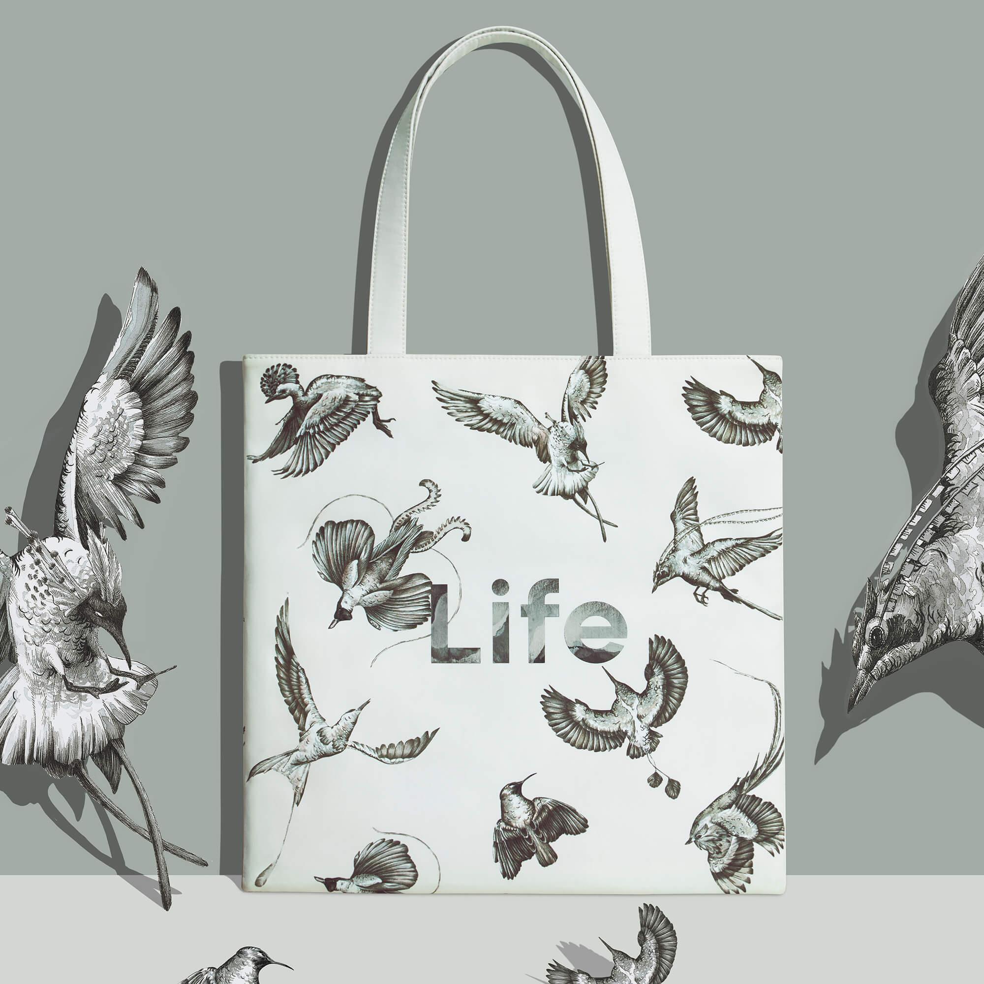 Eagle Printing Canvas Tote Bag